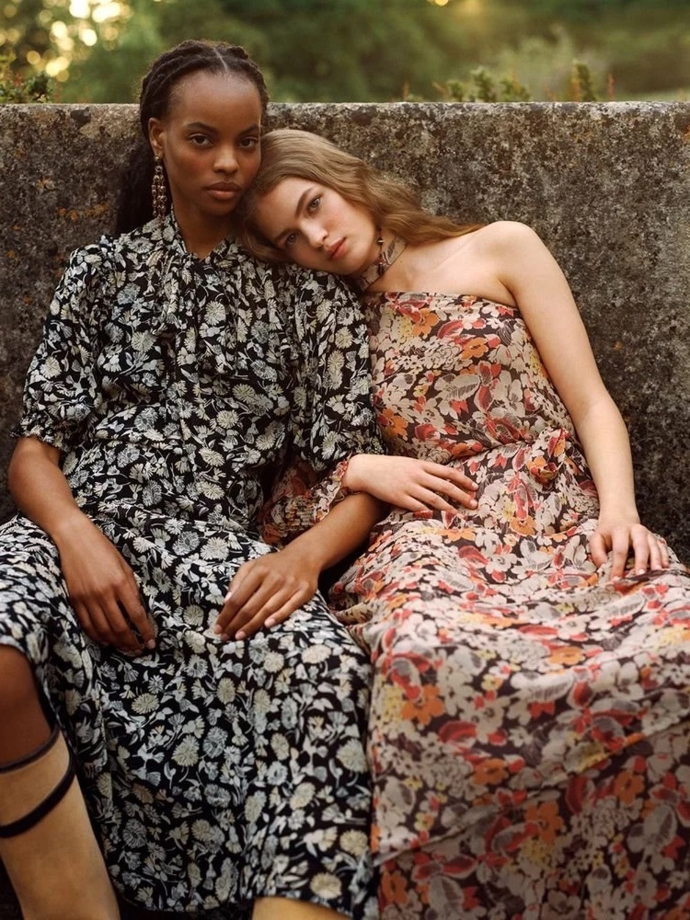 Ralph Lauren One-Shoulder Floral Maxi Dress in Rust and Cream - Picture 3 of 9